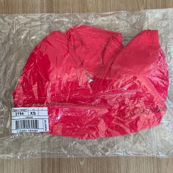 Tommy Bahama Pearl Over the Shoulder Tankini Swim Top in Cerise - Picture 2 of 5